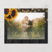 Budget rustige bruiloft bedankt briefkaart (Voorkant)