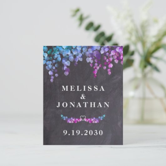 Budget Rustige Eucalyptus Botanische QR Code Wedde (Staand voorkant)