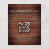 Budget Rustige Eucalyptus QR Code Wedding Uitnodig (Achterkant)