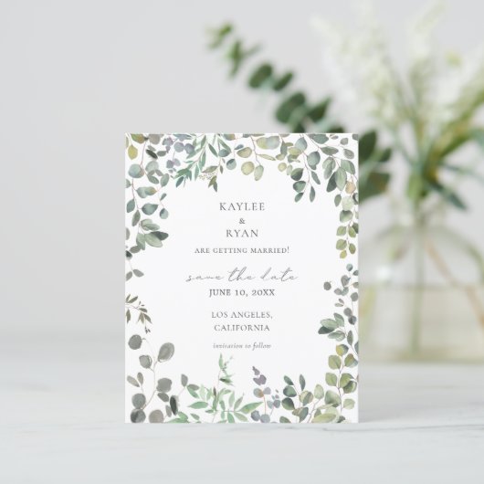 Budget Rustige Eucalyptus Sla de datum op (Staand voorkant)