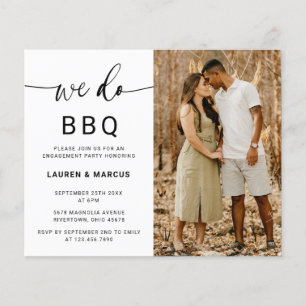 Budget Rustige Foto wij doen BBQ Engagement Party Flyer