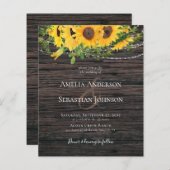 BUDGET Rustige Herfst - Uitnodiging tot weddenscha (Voorkant / Achterkant)