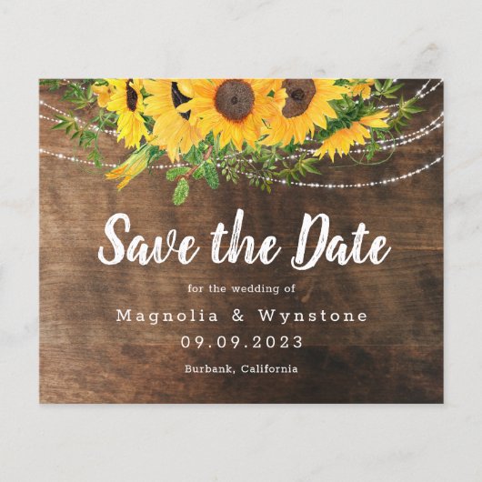 BUDGET Rustige Herfst Zonnebloem Sla de datum op (Voorkant)