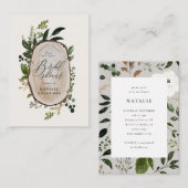 budget Rustige houtslijm in uitnodiging voor het d (Voorkant / Achterkant)