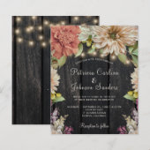 Budget rustige lente huwelijksuitnodiging (Voorkant / Achterkant)