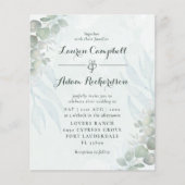 Budget Rustige Waterverf Eucalyptus Weddenschap (Voorkant)