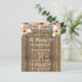 Budget Rustige Wood Sunflower & Lights Wedding (Staand voorkant)
