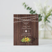 Budget Rustige Wood Sunflower Wedding (Staand voorkant)
