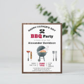 BUDGET Rustige Wood Vaderdag Uitnodiging (Staand voorkant)