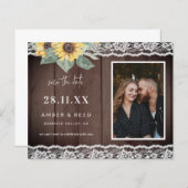 Budget Rustige zonnebloem & Lace Foto bespaart dat (Voorkant / Achterkant)