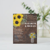 BUDGET Rustige zonnebloemen Licht Weddenschap Uitn (Staand voorkant)