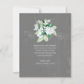 Budget Rustique blanc Magnolia Floral Carte de dém (Dos)