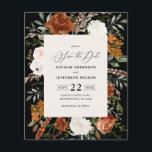 budget rustique élégant mariage moderne enregistre<br><div class="desc">Mariage floral rustique aquarelle enregistrer la date invitation. Avec de belles rouille,  terre cuite,  rose rousse,  noir et sauge vert pampas herbe eucalyptus aquarelle détails. Cette invitation de mariage moderne est sûr de définir le style pour votre grand jour.</div>