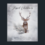 Budget Rustique Majestic Winter Deer Christmas Car<br><div class="desc">Budget Rustic Majestic Winter Deer Christmas Card - Notre carte d'aquarelle et d'hiver Christmas propose un magnifique cerf majestueux aux bois ornés de cônes de pin et de baies. Tout le texte est modifiable. La carte budgétaire fait partie d'une collection.</div>