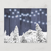 Budget rustique mariage d'hiver carte rsvp (Dos)