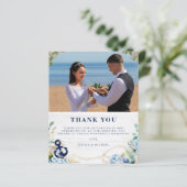 Budget Rustique Mariage nautique Carte de remercie (Debout devant)