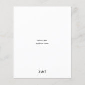 Budget Rustique Neutre Boho Floral Menu (Dos)