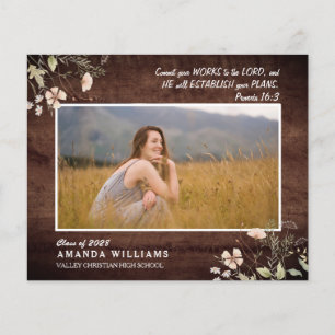 BUDGET Rustisch hout Christelijk Afstuderen Verse