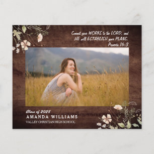 BUDGET Rustisch hout Christelijk Afstuderen Verse