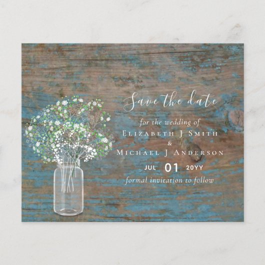 BUDGET Rustisch hout Gypsophila redt de data (Voorkant)