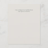 BUDGET Rusty Bronze Feuilles de mariage Invitation (Dos)