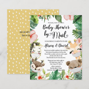 Budget Safari Anima Baby shower per post uitnodigi