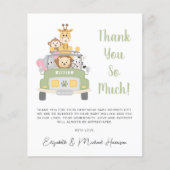 Budget Safari Baby Boy Shower - Dank u wel! (Voorkant)