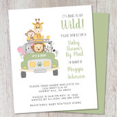 Budget Safari Baby shower per post uitnodiging