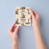 Budget Safari Dier Oerwoud Tijger Baby shower Flyer (Hand)