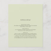 Budget Sage Boho Waterverf Floral Wedding Invite (Achterkant)