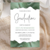 Budget Sage Green Agate Graduation Party nodigt ui