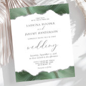 Budget Sage Green Agate Silver Wedding