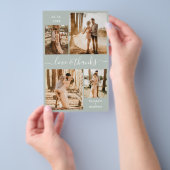 Budget Sage Green Collage Weddenschap Bedankt Flye Flyer (Hand)