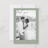 Budget Sage Green Mariage Merci Cartes (Devant)