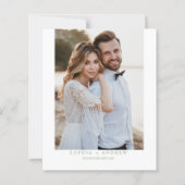 Budget Sage Green Minimalist Wedding (Achterkant)