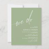 Budget Sage Green Minimalist Wedding (Voorkant)