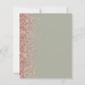 Budget Sage Green Roos Gold Glitter Weddenschap (Achterkant)