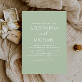 Budget Sage Green Wedding Modern Typografie