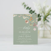 Budget Sage Green Wildflower Baby in Bloom Shower (Staand voorkant)
