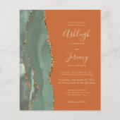 Budget Sage Groene Agaat Verbrand Sinaasappel Wedd (Voorkant)