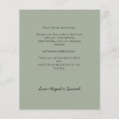 Budget Sage QR Code All in One Weduwen Uitnodiging (Achterkant)