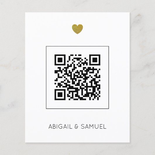 Budget Sage QR Code All in One Weduwen Uitnodiging (Voorkant)