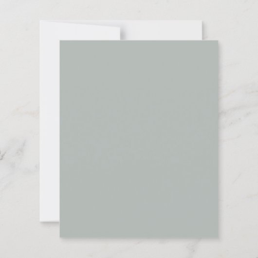 BUDGET Sage simple Iv Texte Mariage Menu (Dos)