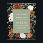 Budget sage vert terre cuite floral rustique éléga<br><div class="desc">Invitation de mariage floral rustique à l'aquarelle budget. Avec de beaux détails naturels,  terre cuite,  rose rousse,  noir et sauge vert pampas herbe eucalyptus aquarelle détails. Cette invitation de mariage moderne est sûr de définir le style pour votre grand jour.</div>