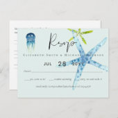 BUDGET Salife Beach Ocean Wedding Briefkaart (Voorkant / Achterkant)