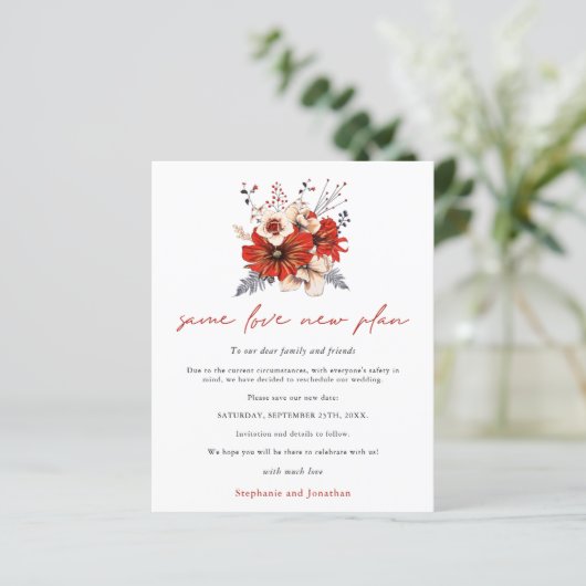 Budget Same Love New Plan Wedding Save the Date (Staand voorkant)
