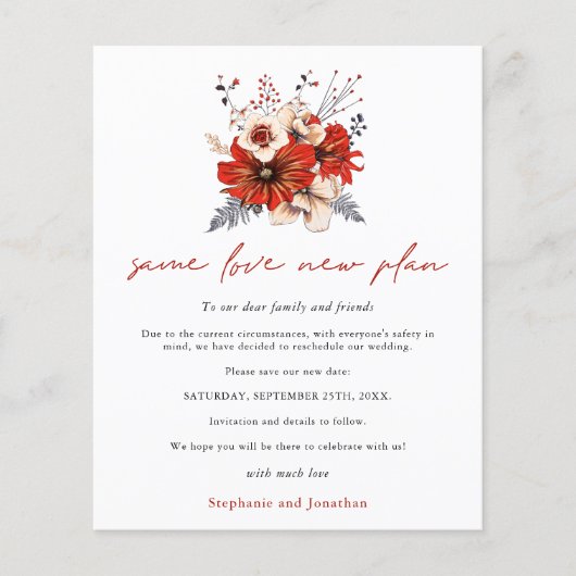 Budget Same Love New Plan Wedding Save the Date (Voorkant)