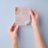 BUDGET Samenvatting Roze Pampas Bruiloft Flyer (Hand)