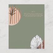 BUDGET Samenvatting Roze Pampas Bruiloft Flyer (Achterkant)