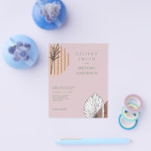 BUDGET Samenvatting Roze Pampas Bruiloft Flyer (Enkel)